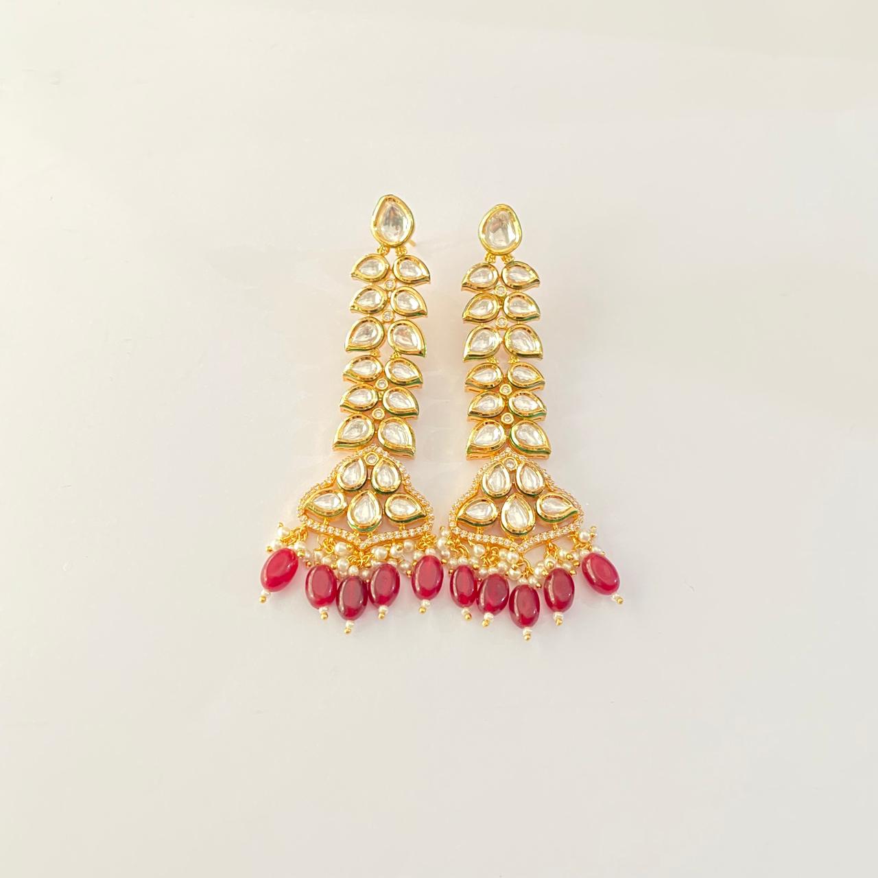 Kundan Gold Plated Drop Earring
