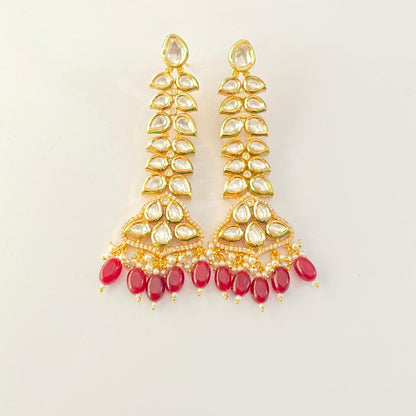 Kundan Gold Plated Drop Earring