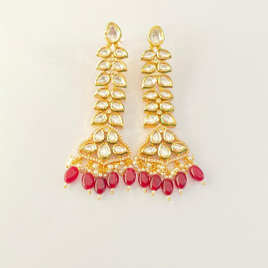 Kundan Gold Plated Drop Earring