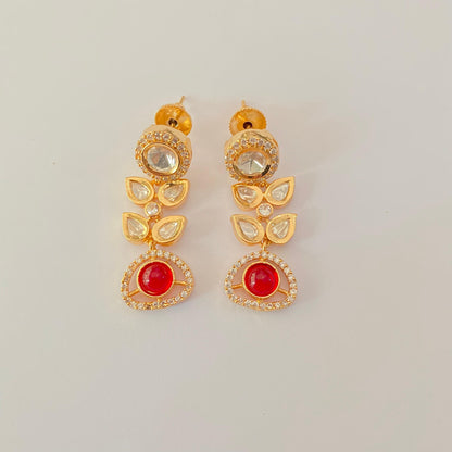 Multi Polki Gold plated latest design Necklace Set