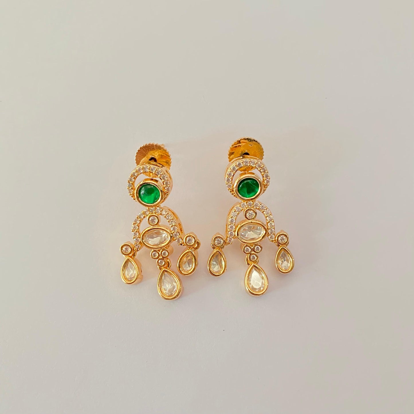 Emerald Polki gold plated Latest design Necklace Set