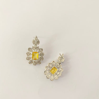 Diamond yellow classic Necklace Set