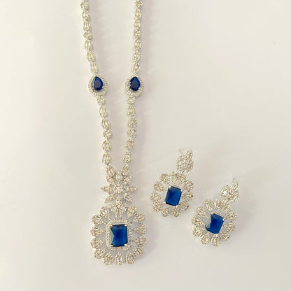 Diamond Blue classic Necklace Set