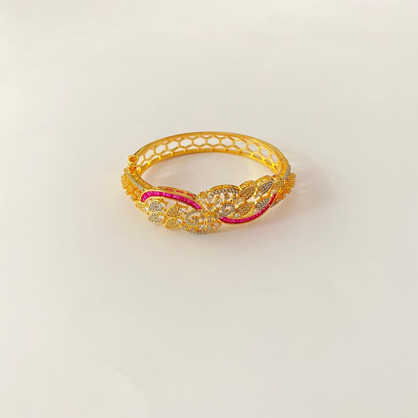 A.D Gold Plated Latest Design Openable Bracelet