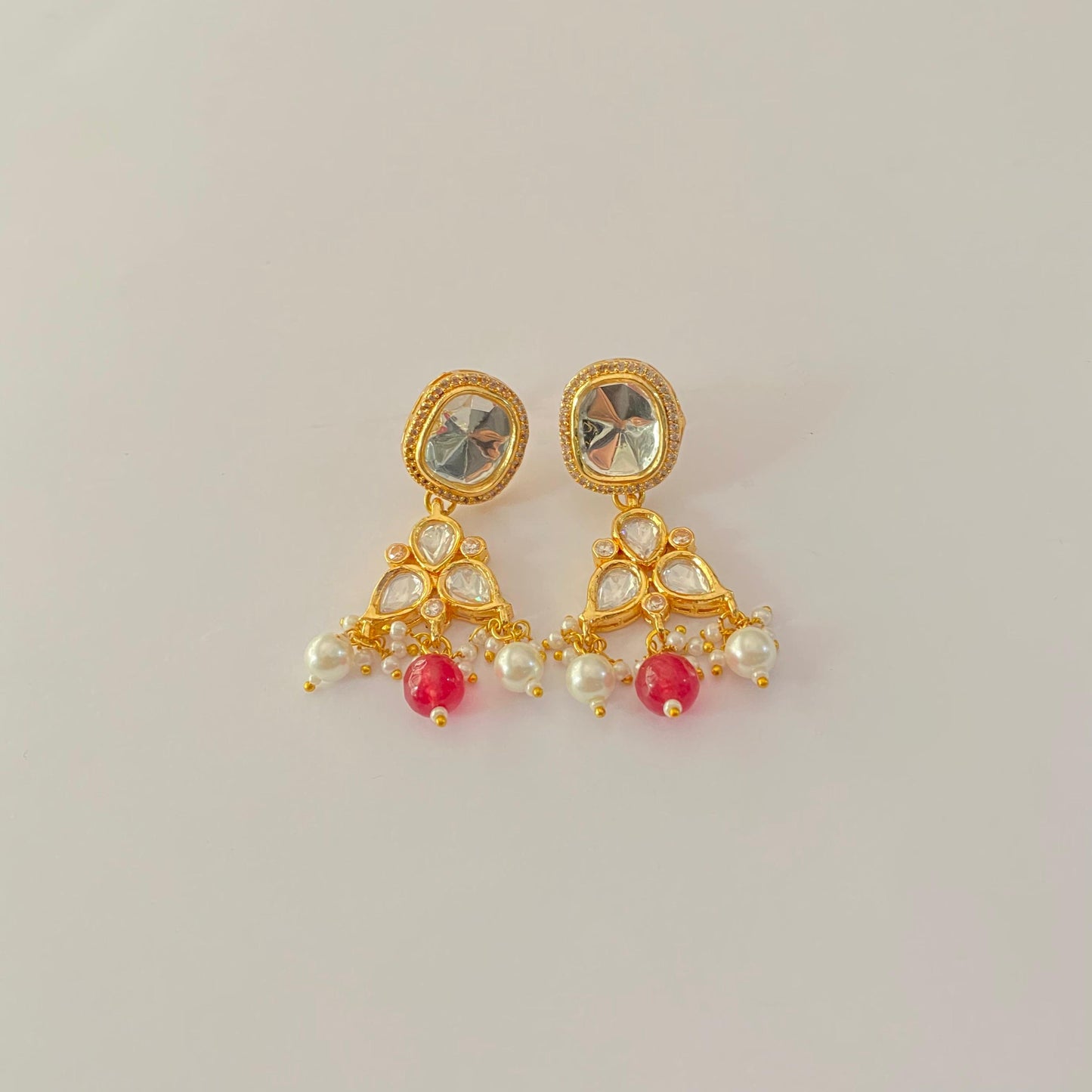 Polki Kundan with pearl ruby stone choker set