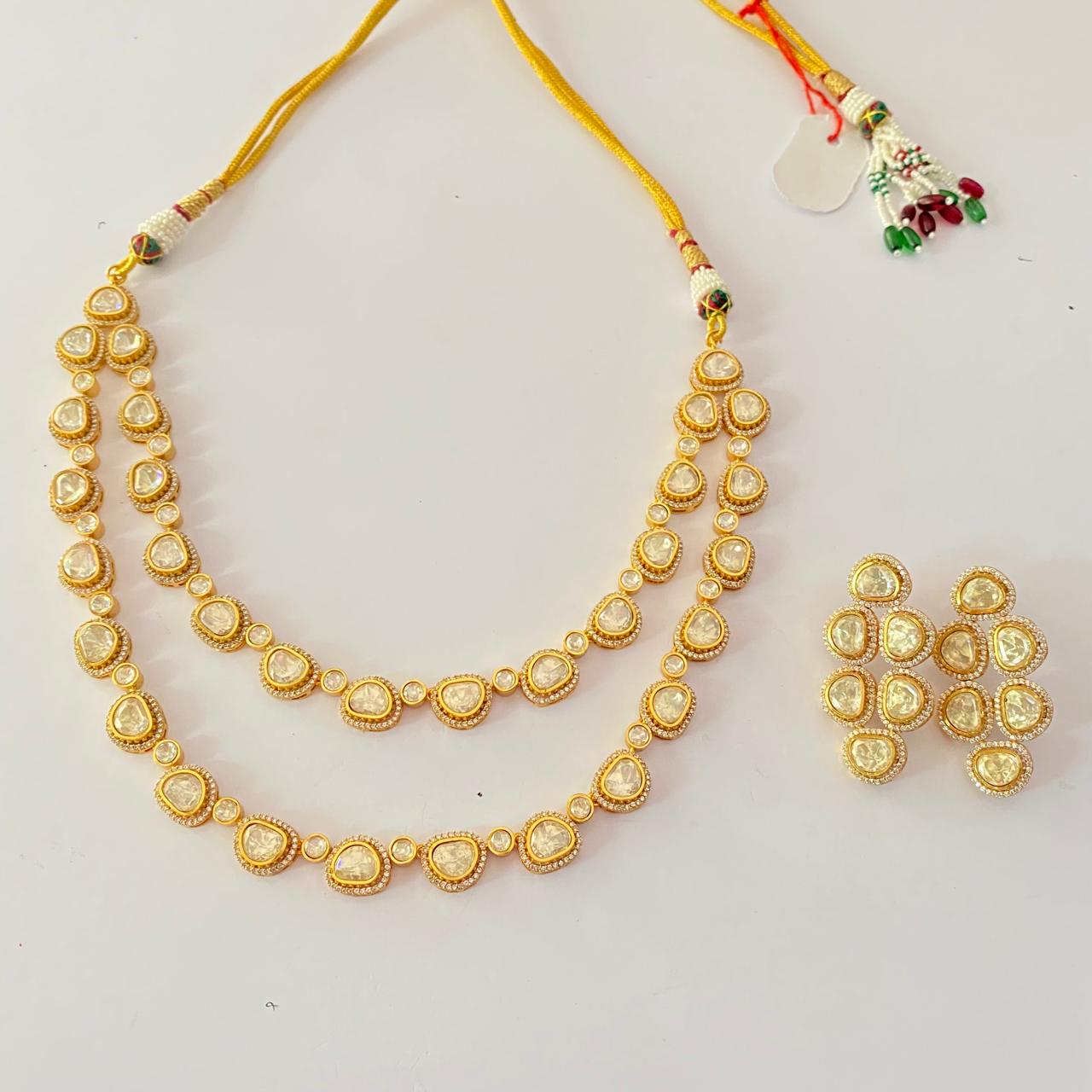 Kundan Polki double layer  Necklace set
