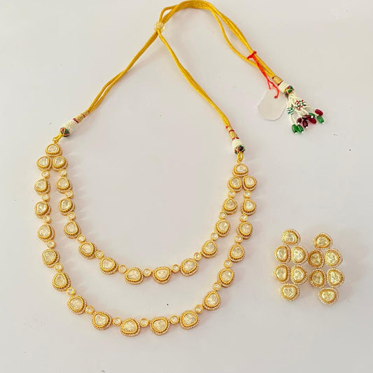 Kundan Polki double layer  Necklace set