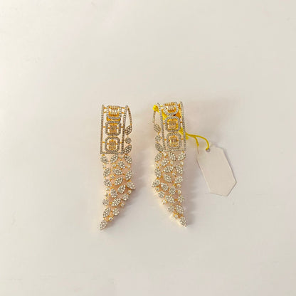 Diamond gold gold plated classic Earring