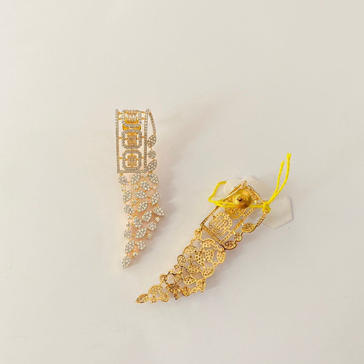 Diamond gold gold plated classic Earring