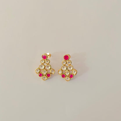 Kundan with Ruby Necklace Set Latest Design