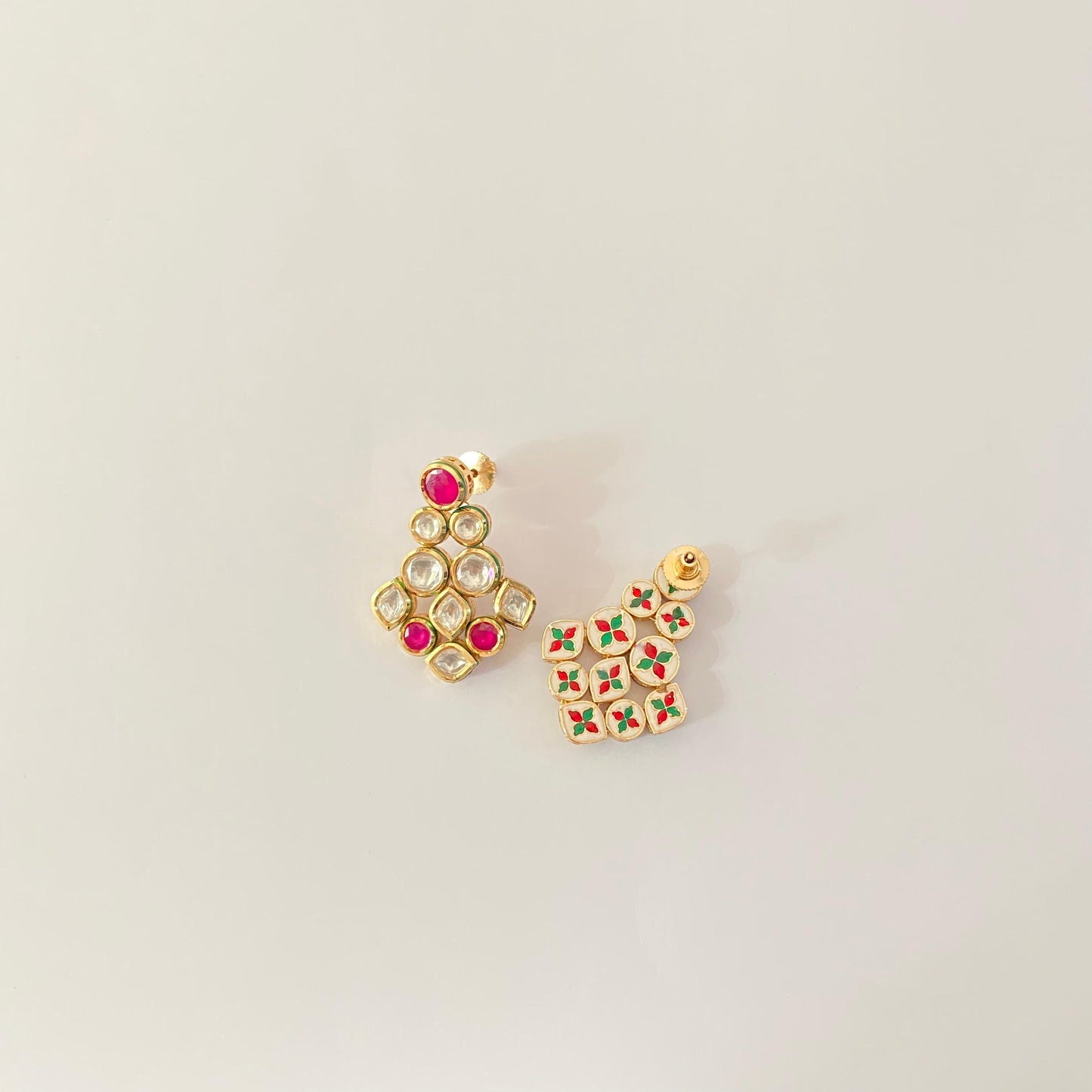 Kundan with Ruby Necklace Set Latest Design