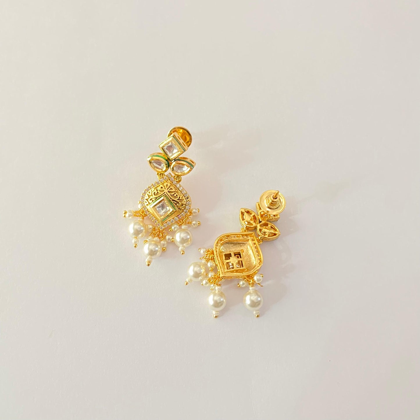 Gold Finish Polki Kundan Chokar Set