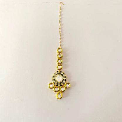 Polki Silver & golden Mangtikka