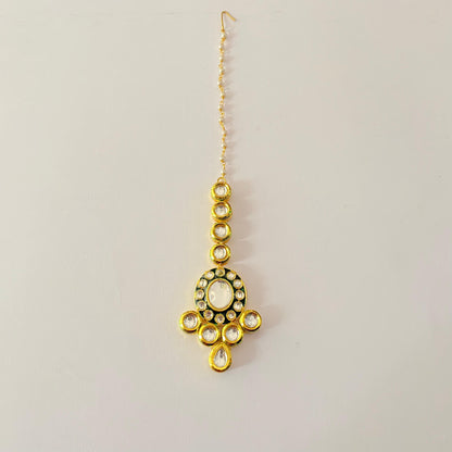 Polki Silver & golden Mangtikka