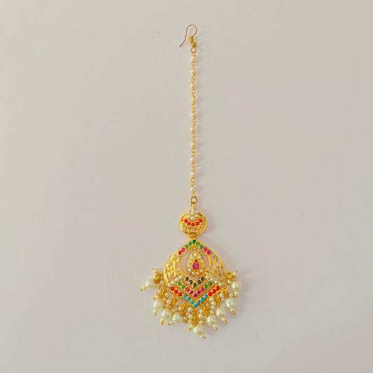 Ethnic Multi Stone Small Mangtikka