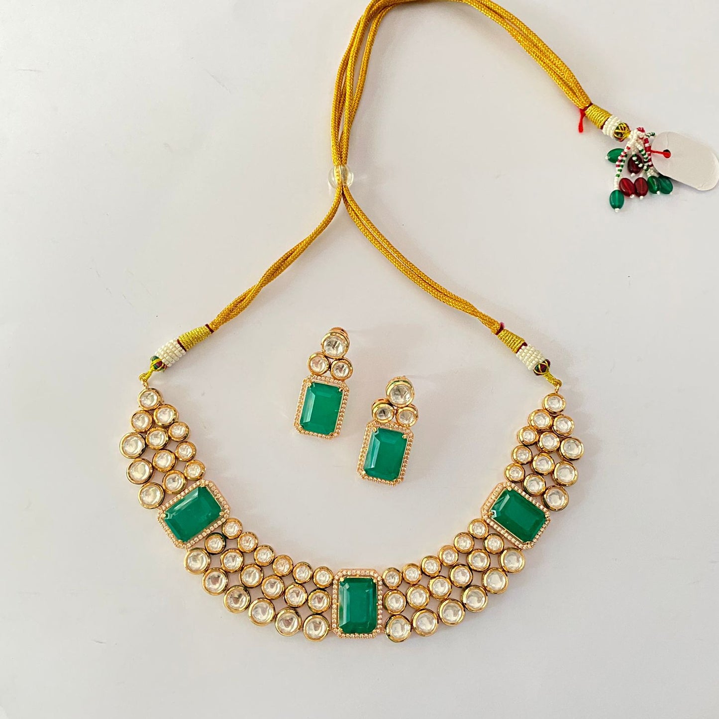 Green Kundan Necklace Set