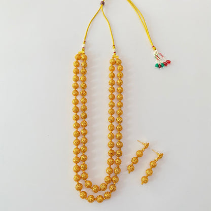 Gold Plated Matar Mala Set
