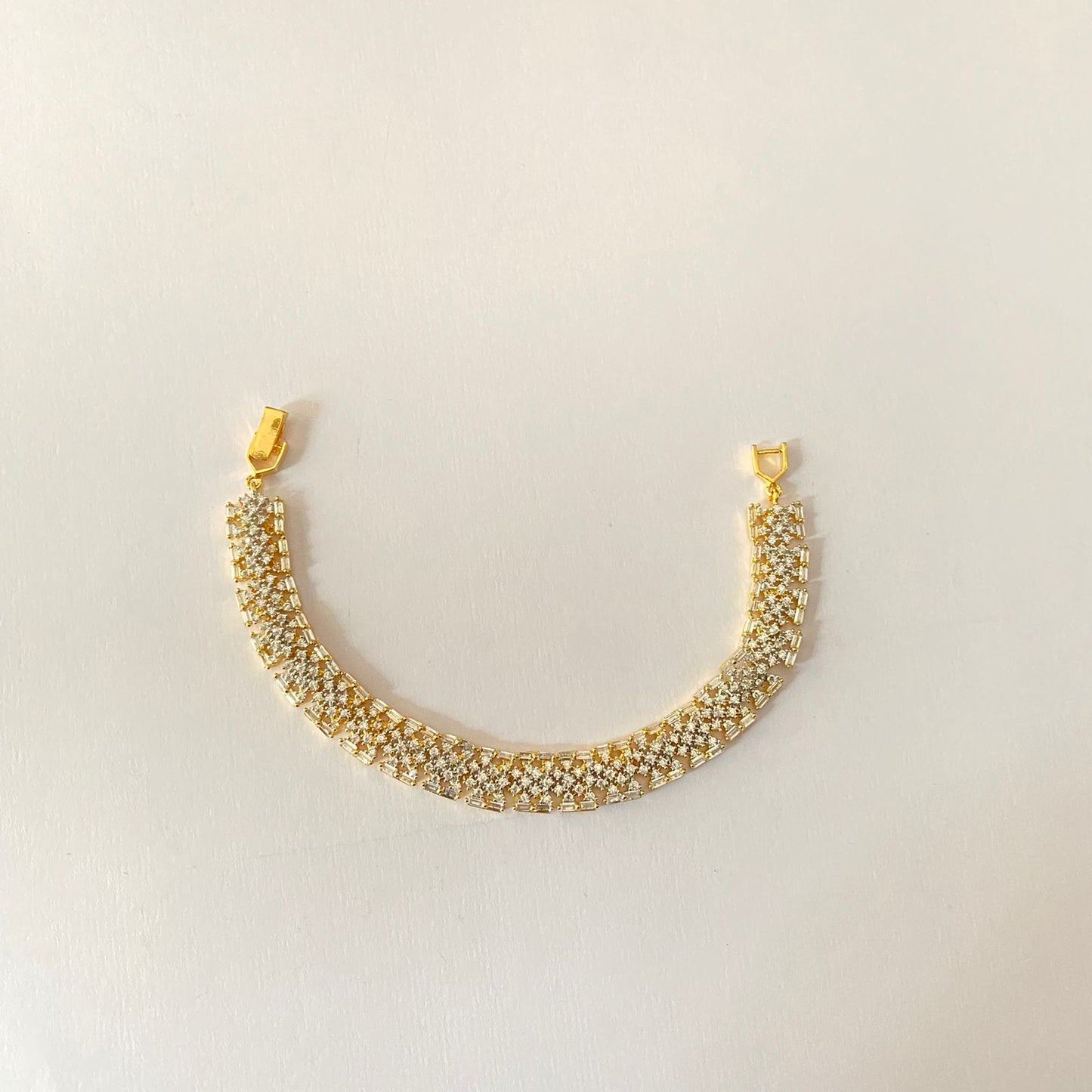 Gold Plated Diamond Tennis Bracelet