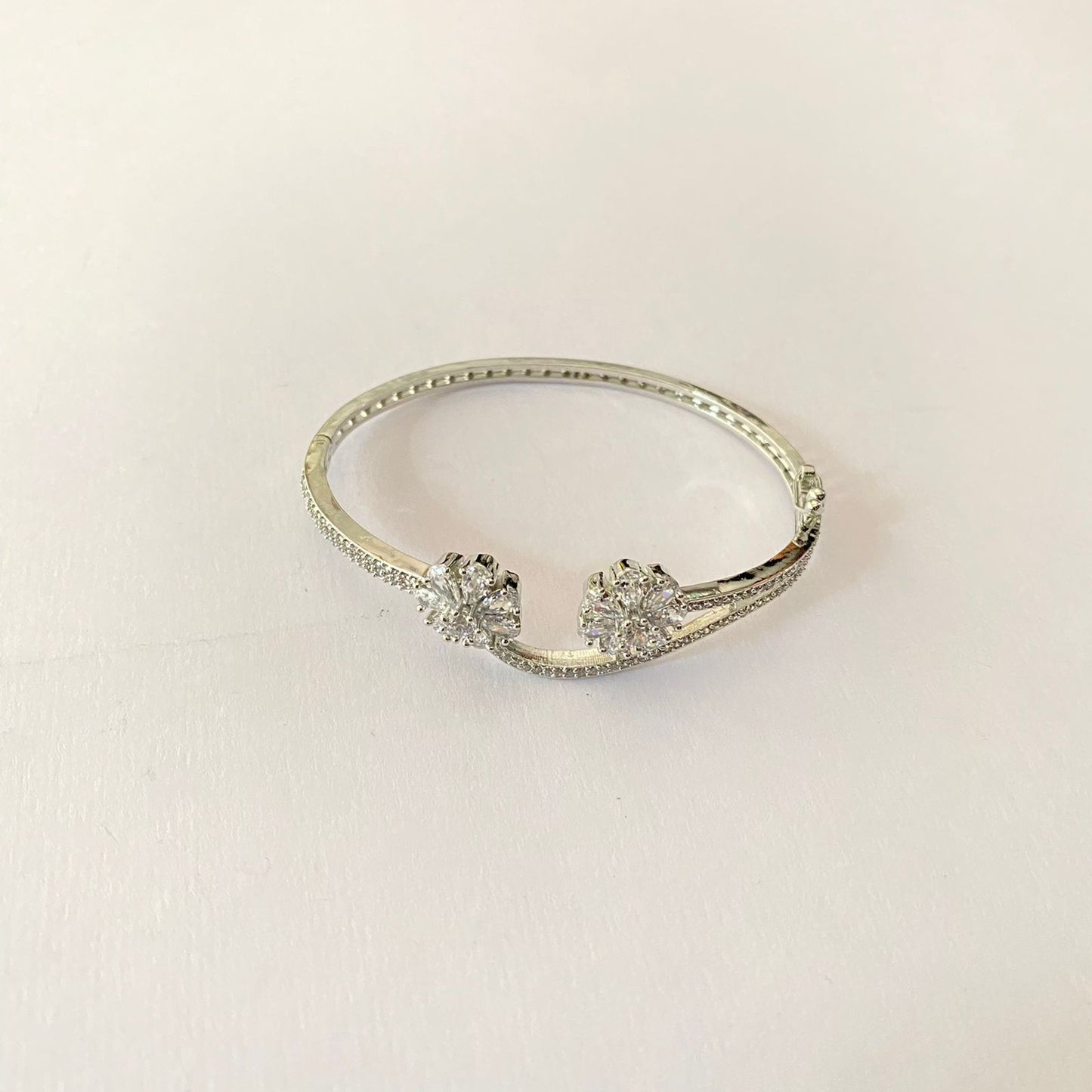 Silver Plated Flower Bracelet