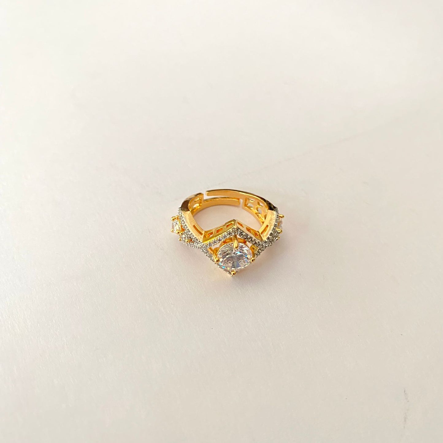 Gold Plated Diamond  Ring