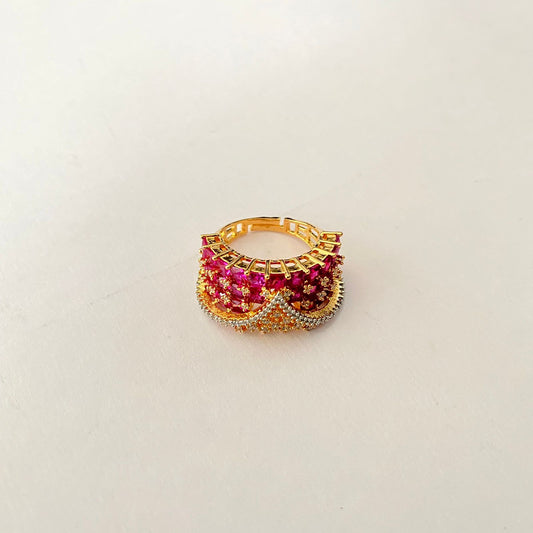 Ruby Gold Plated Ring