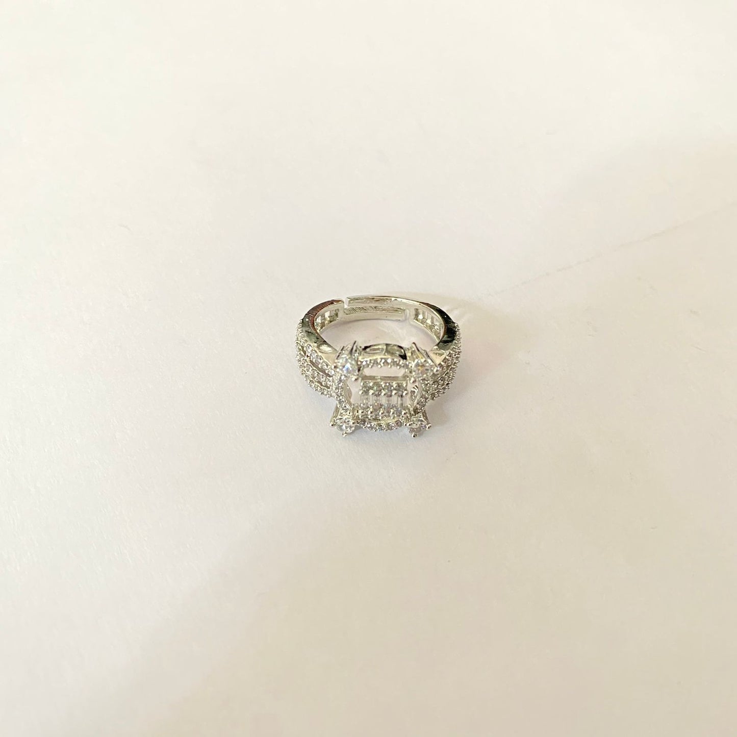 Diamond Silver Plated Ring