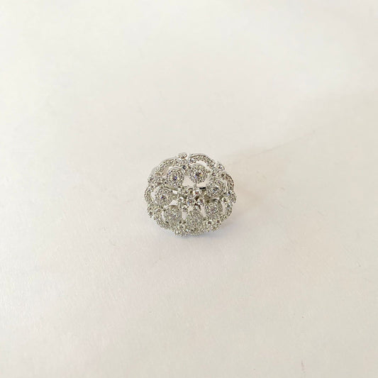 Diamond Silver Plated Ring