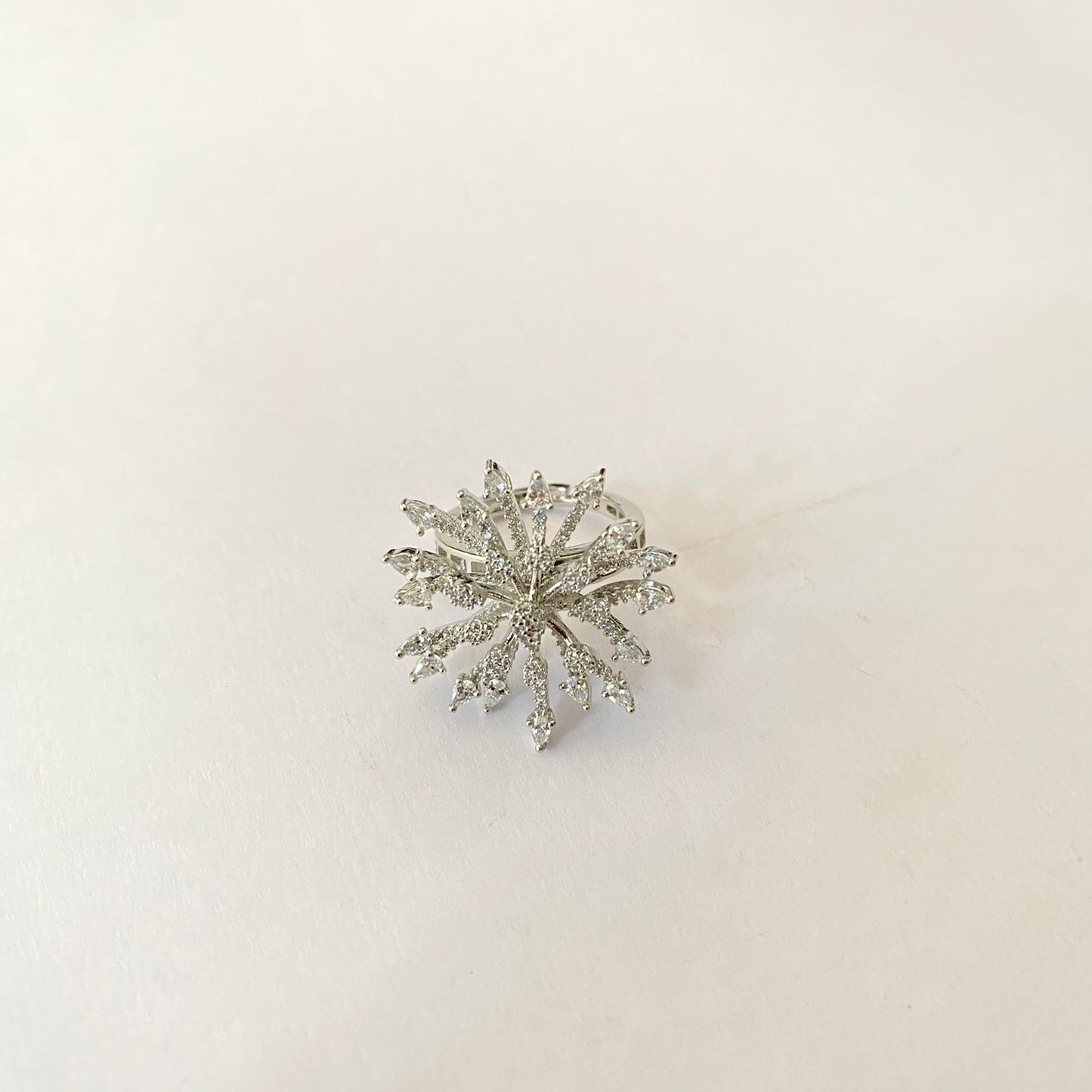 Diamond Silver Plated Ring