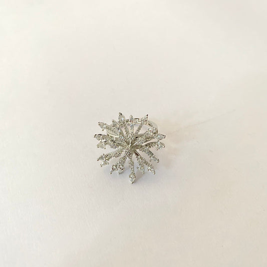 Diamond Silver Plated Ring