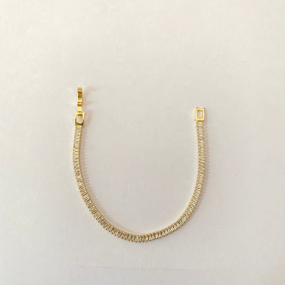 Gold Plated Sleek Tennis Bracelet