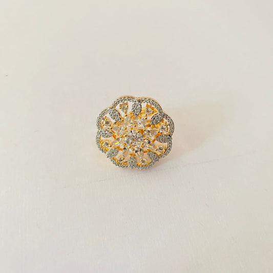 Diamond Gold Plated Ring