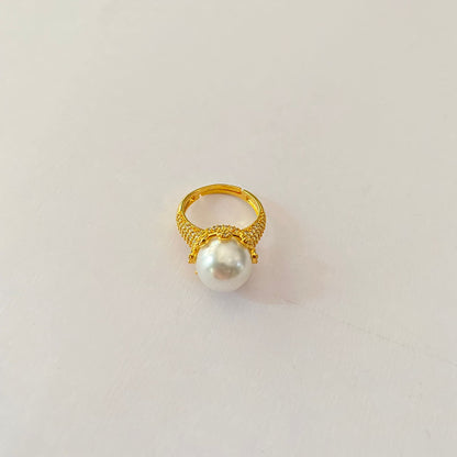 Gold Plated Pearl Ring