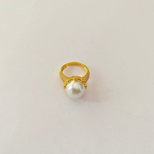 Gold Plated Pearl Ring