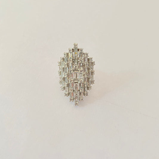 Silver Plated Diamond Ring