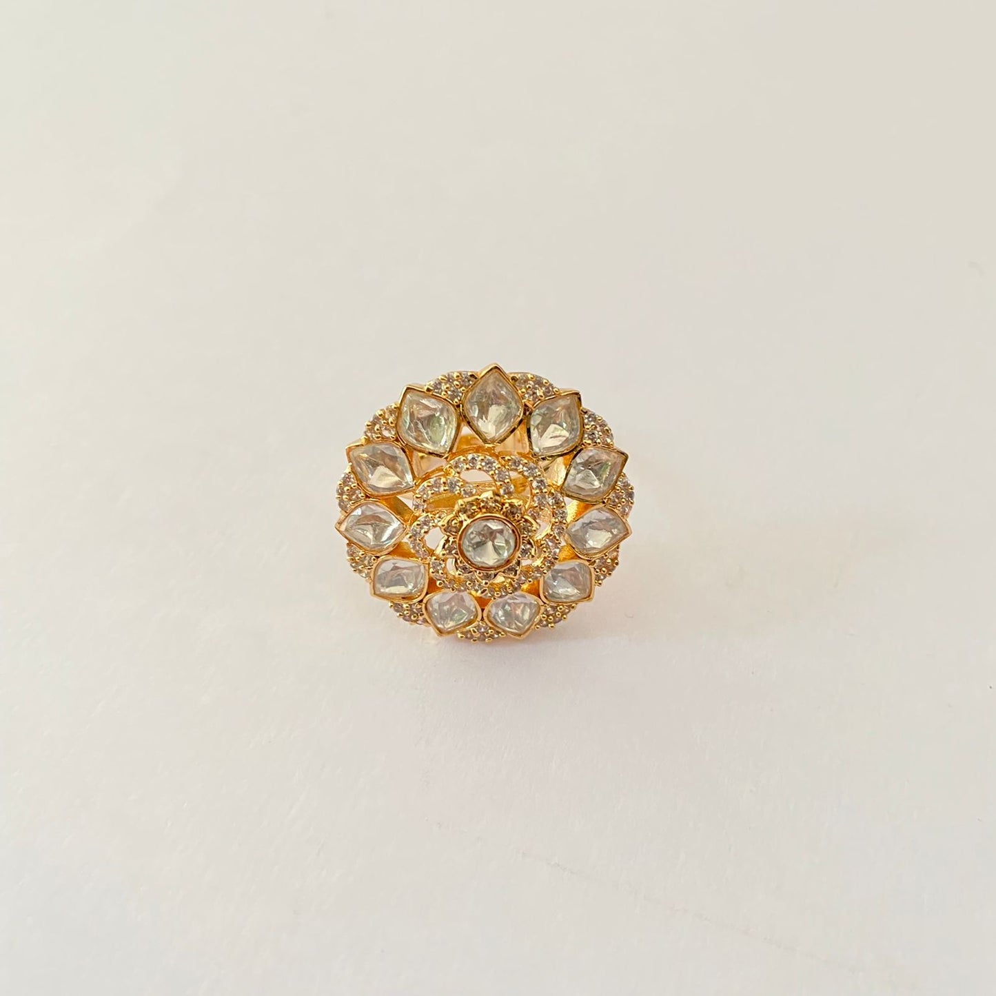 Kundan Gold Plated Ring
