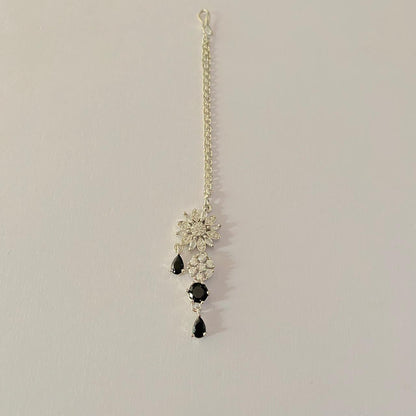 Silver plated black with diamond Mangtika