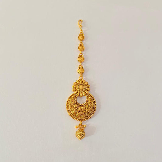 Temple Antique Gold Plated Mangtika