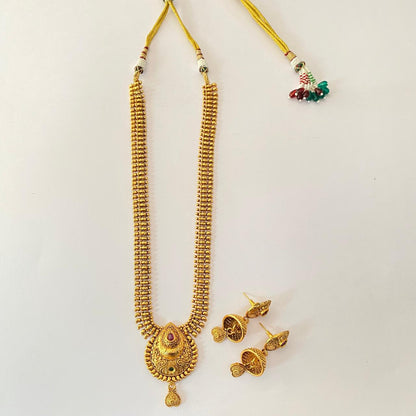Long Gold Plated Necklace Set
