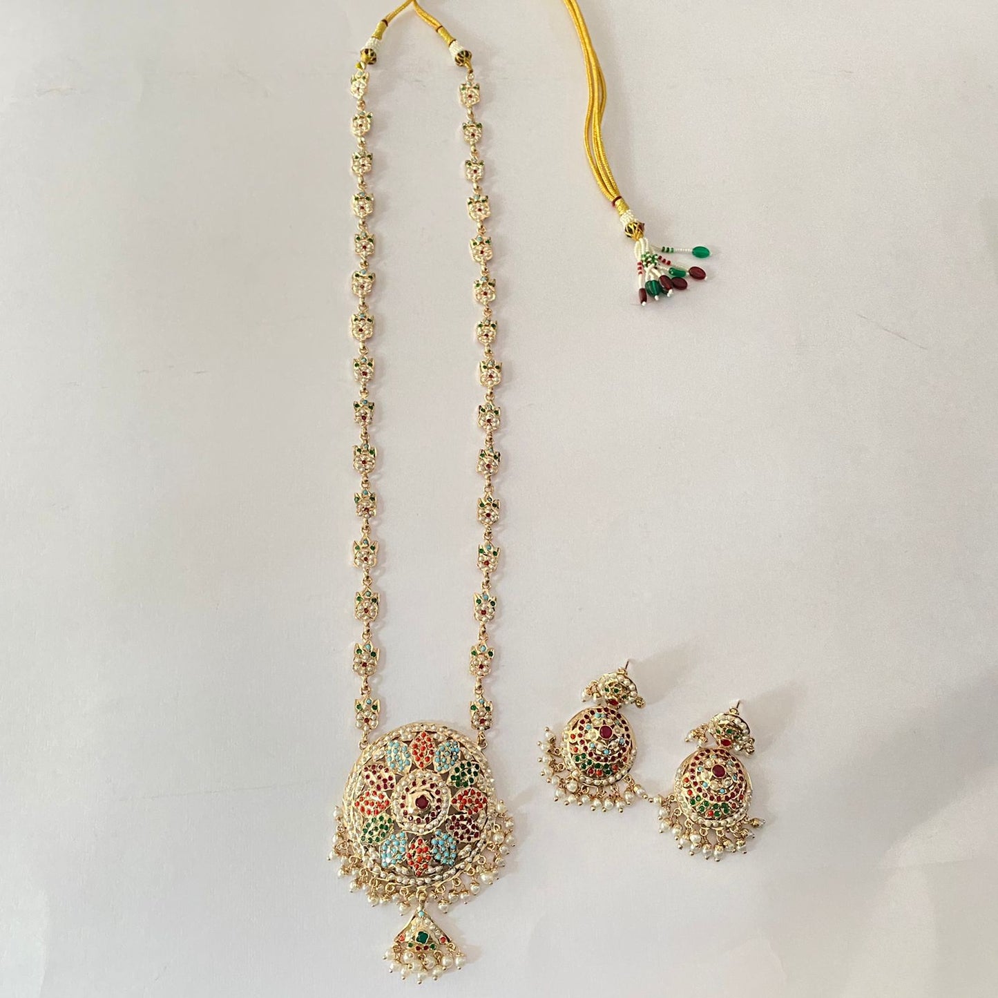 Multi Long Jadau Necklace Set