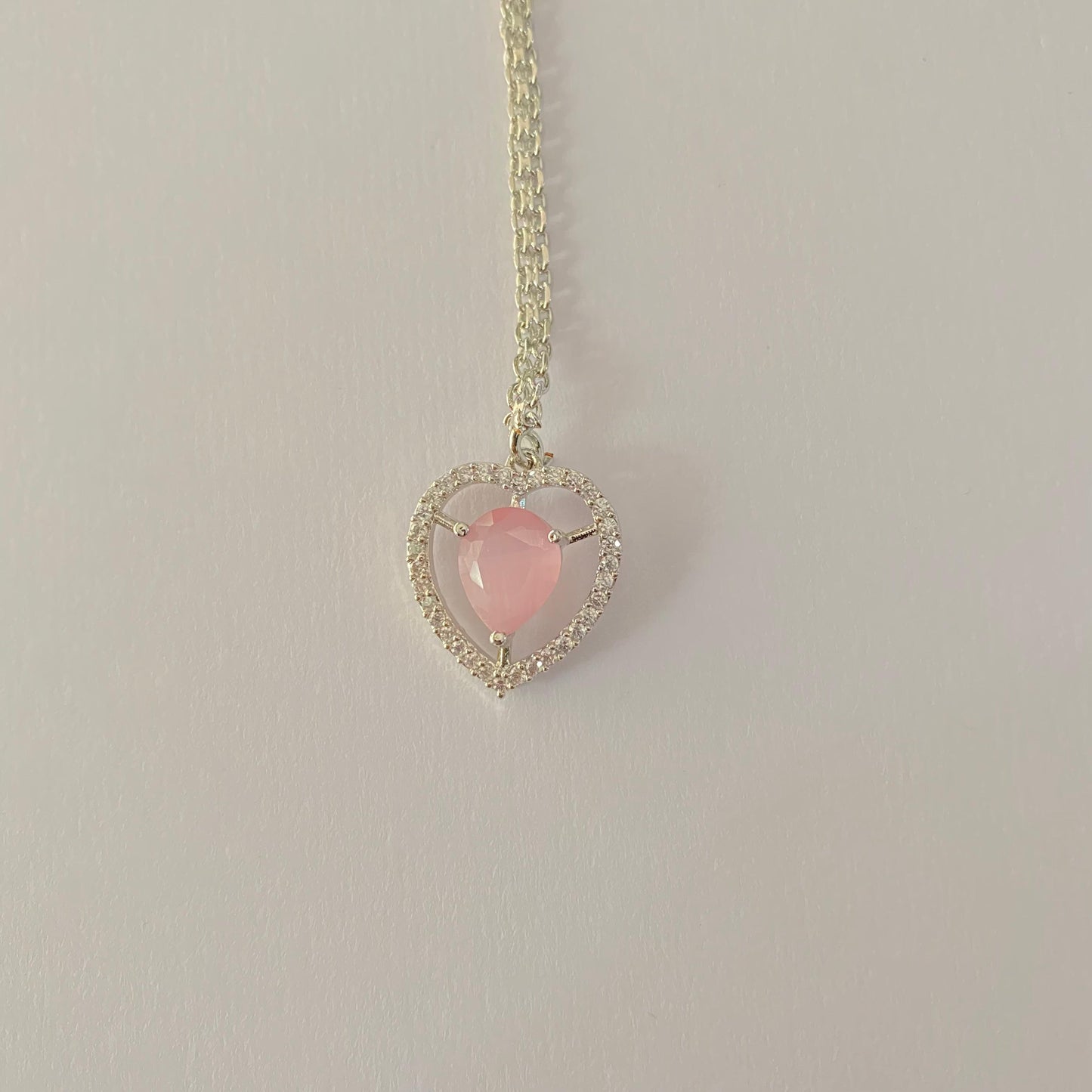 A.D Silver plated Mangtika with Pink Stone