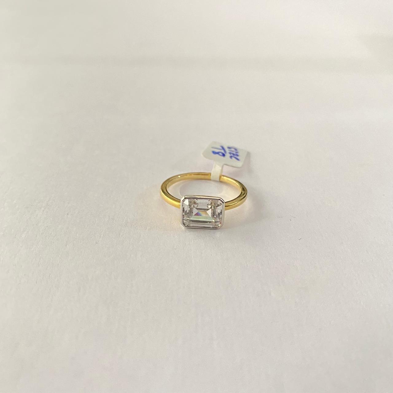 Gold Plated Women Sterling Pure Silver 92.5 Ring