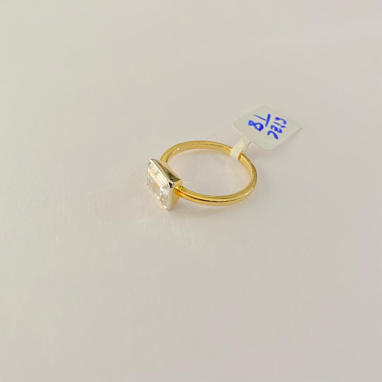 Gold Plated Women Sterling Pure Silver 92.5 Ring