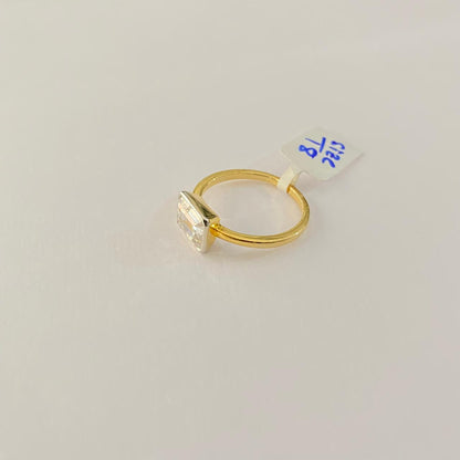 Gold Plated Women Sterling Pure Silver 92.5 Ring
