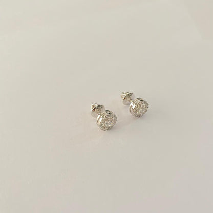 Silver Plated Round Design Pure Silver 92.5 Earring