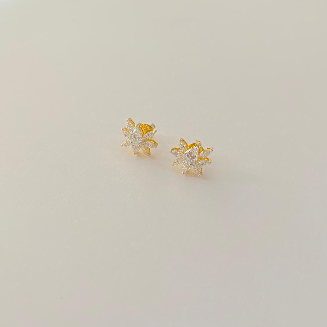 Gold Plated Pure Silver 92.5 Earring Design 2
