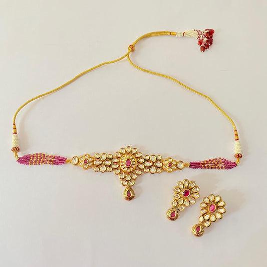 Gold Plated Kundan Choker Set
