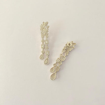 A.D Silver Plated Long Dangler Earring