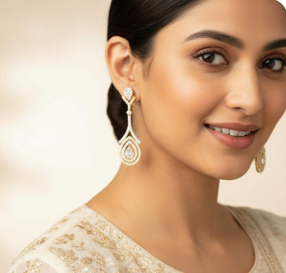 A.D Gold Plated Classic Earring