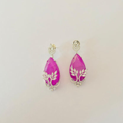 Drop Design Rose Quartz A.D Earring