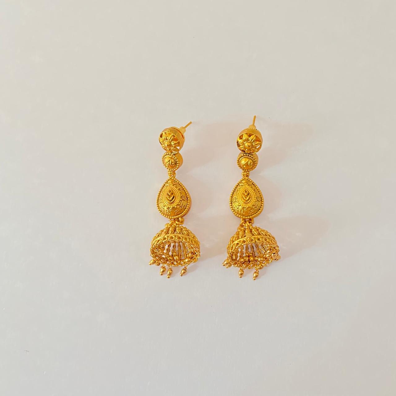 Gold Plated Long Classic Jhumka